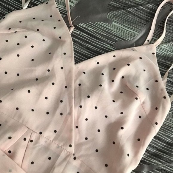 Saints + Secrets Light Pink Polka Dot Chiffon Dress - Picture 10 of 12